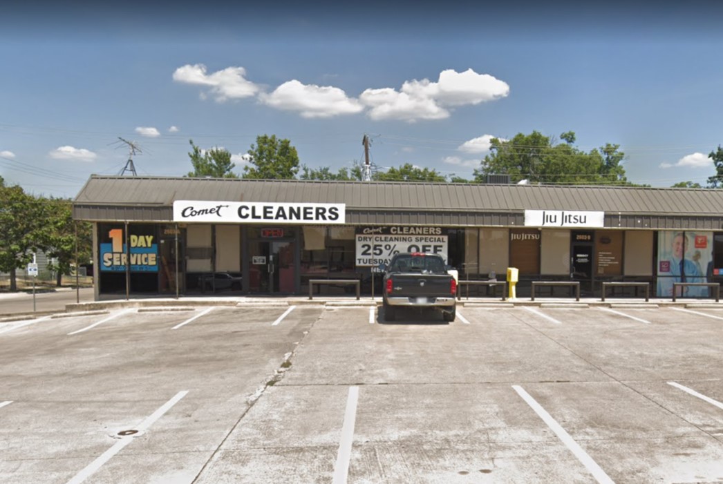 exterior of dry cleaner